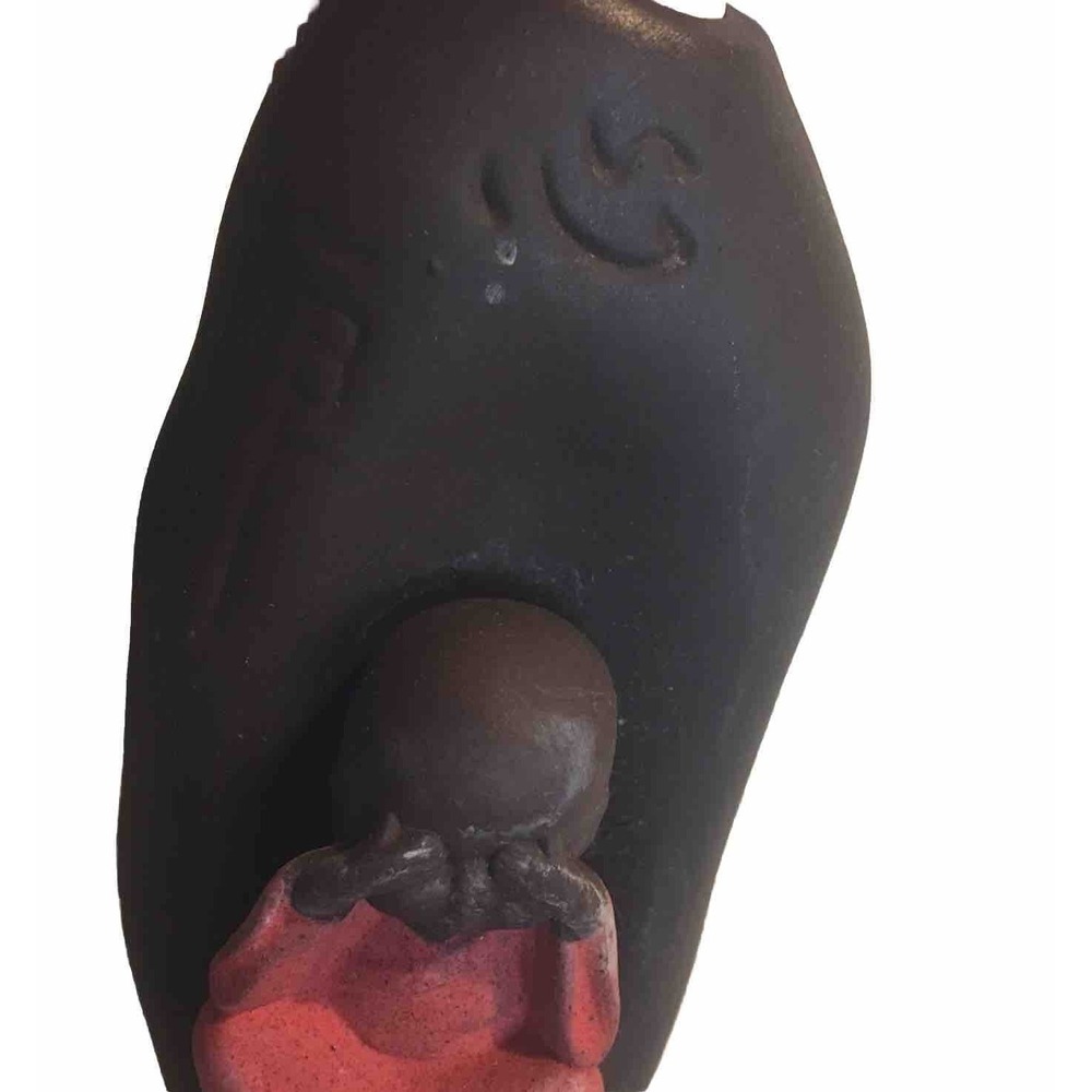 See No‎ Evil Little Buddhist Monk in Statue on Vase Figurine - Picture 6 of 12